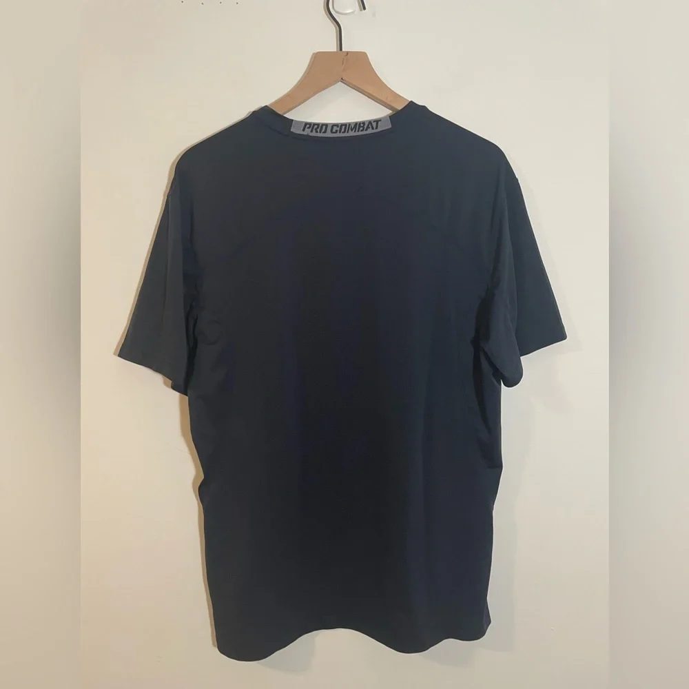 Nike Pro Combat XL Fitted Black Athletic Tee T Shirt Short Sleeve Dri-Fit - Picture 5 of 7